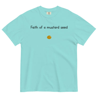 "Faith of a Mustard Seed" black font Tee