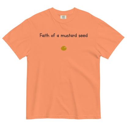 "Faith of a Mustard Seed" black font Tee